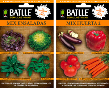 Un sobre de semillas, cuatro variedades